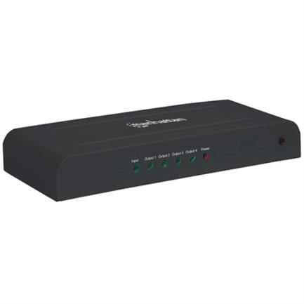 Video Splitter Manhattan HDMI 4K UHDTV 4 Puertos Color Negro