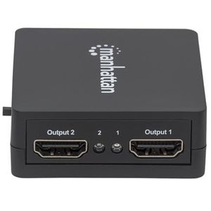 Video Splitter Manhattan Hdmi 2 Puertos 1080P Alimentado Por Usb Color Negro Mncdioab007