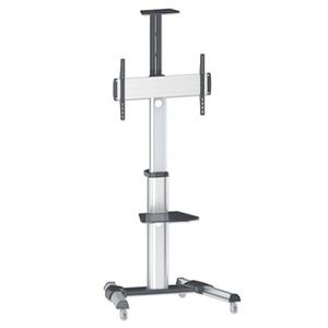 Soporte Tv Manhattan 37" A 86" De Piso Tipo Carro Planas 50 Kg Mncsopab020