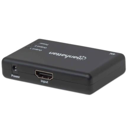 Video Splitter Manhattan HDMI 2 Puertos UHD TV 4k/30Hz Color Negro