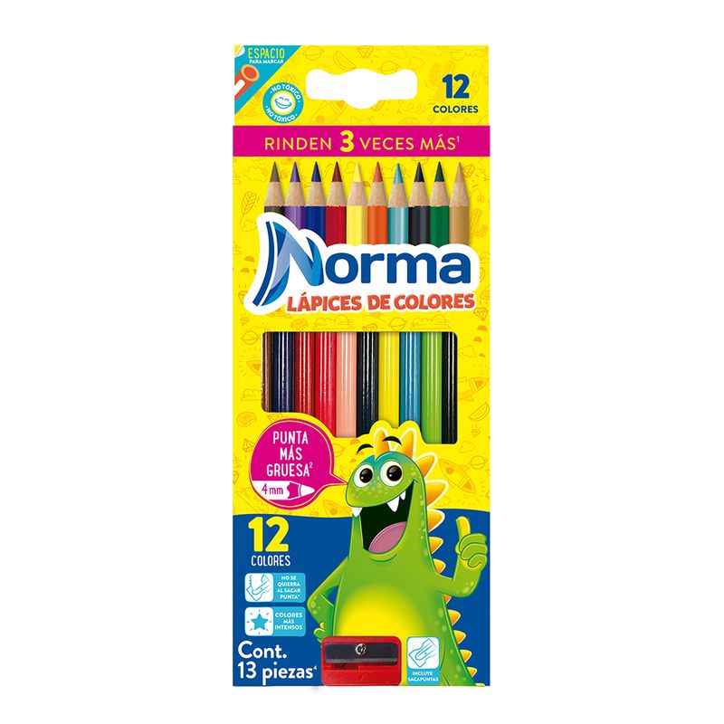 LAPICES DE COLOR 12-L RED NORMA