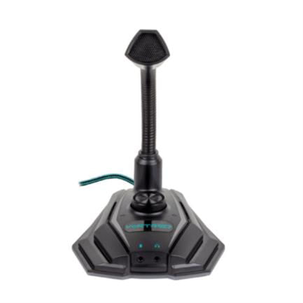 Micrófono Gaming Vortred Handler Iluminación LED RGB USB Entrada 35mm Color Negro