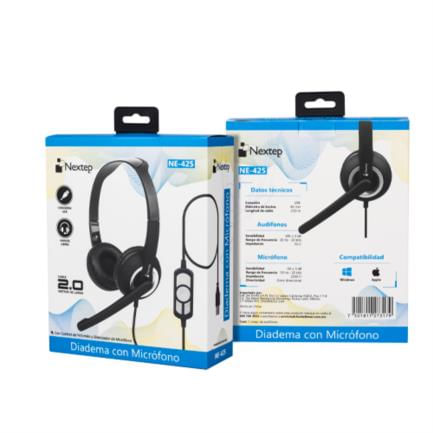 Diadema Nextep Micrófono Conexión USB Color Negro