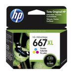 38180 - Tinta HP Original Advantage 667XL Alto Rendimiento Tricolor