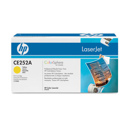 37990 - TONER HP CP3525 CM3530 MFP AMARILLO