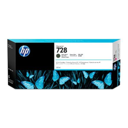 37722 - TINTA HP LF 728 DESIGNJET NEGRO MATE 300ML