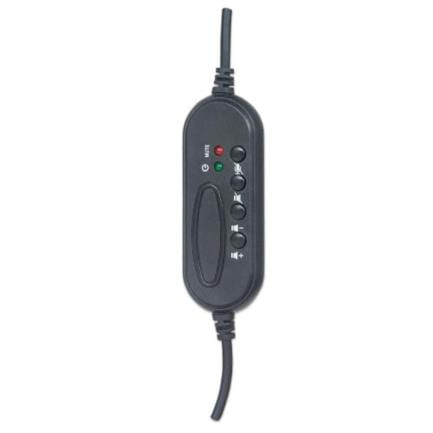 Audífonos Manhattan Gaming Micrófono USB Color Negro