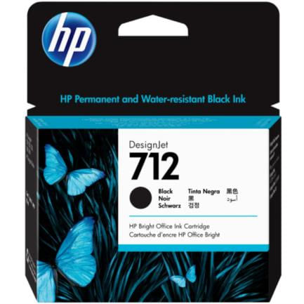 37770 - Tinta HP LF DesignJet 712 80ml Color Negro