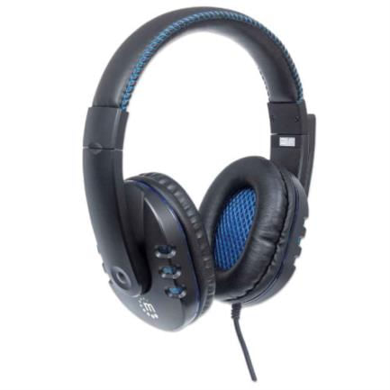 Audífonos Manhattan Gaming Micrófono USB Color Negro