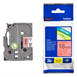 CINTA BROTHER TZ-441 NEGRO/ROJO 18MM PT300/310B/330/530