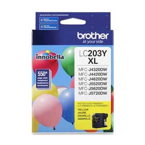 Tinta Brother Lc203Y Rendimiento 550 Páginas Mfcj4420Dw/Mfcj4620Dw Color Amarillo Boctinab098