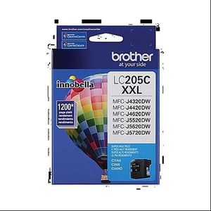 Tóner Brother Lc205C Rendimiento 1200 Páginas Mfcj4420Dw/Mfcj4620Dw/Mfcj5720Dw/Mfcj5 Color Cian Boctonab110