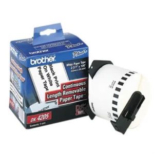 Cinta Etiquetadora Brother Dk4205 Continua Removible Blanca 62Mmx30.4M 300 Etiquetas Boccinad109