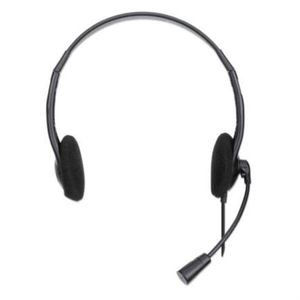 Audífonos Manhattan Estéreo Microfóno Ajustable Usb Color Negro Mncaudab007