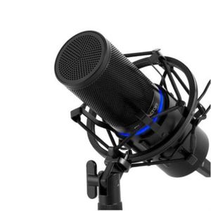 Micrófono Game Factor Mcg700 Profesional Led Ajuste Volumen Stand Anti Pop Usb Color Negro Vocmirab003