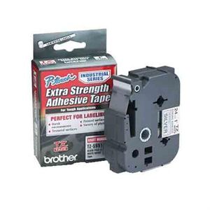 Cinta Brother Tzes951 Laminada Texto Negro Fondo Plata Mate 24Mmx8M Boccinab002