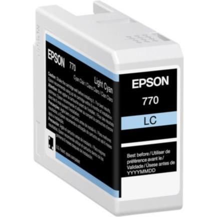 39827 - Tinta Epson UltraChrome PRO10 T770 25ml Color Cian Claro
