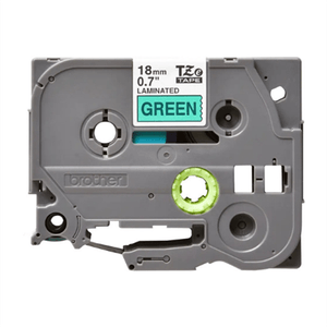 Cinta Brother Tze741 Laminada Negro Sobre Fondo Verde 18Mmx8M Pt300/310B/330/530 Boccinad079