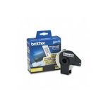 Etiquetas Brother 400 Pre Cortadas Texto Negro sobre Cinta Blanca 17mmx543mm