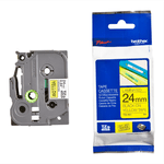 CINTA BROTHER TZ-651 NEGRO/AMARILLO 24MM PT300