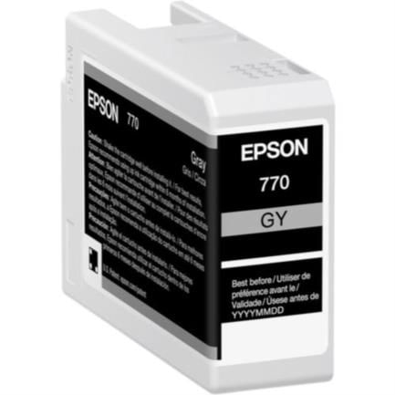 Tinta Epson UltraChrome PRO10 T770 25ml Color Gris