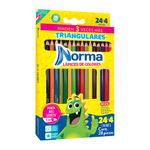 LAPICES DE COLOR 24+4-L TRIANGULAR NORMA