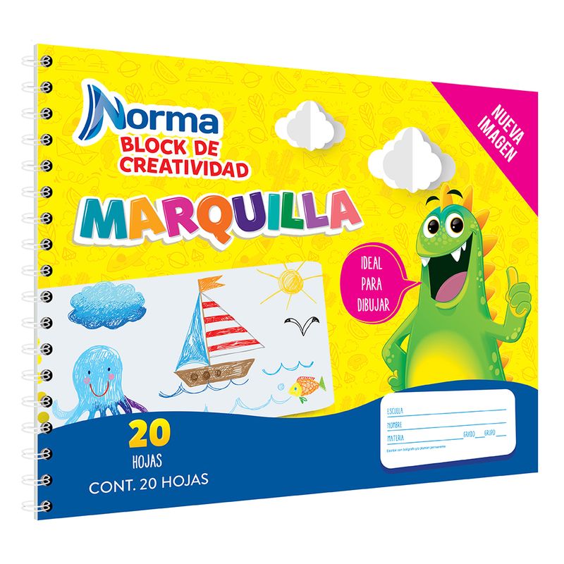 BLOCK MARQUILLA 305x24 20H BLANCO ESCOLAR