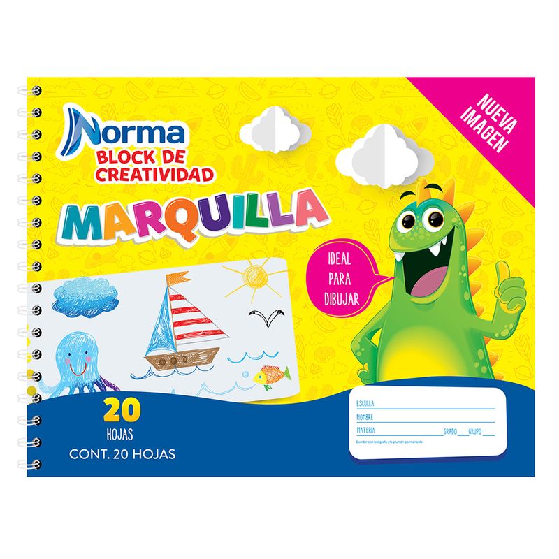 BLOCK MARQUILLA 305x24 20H BLANCO ESCOLAR