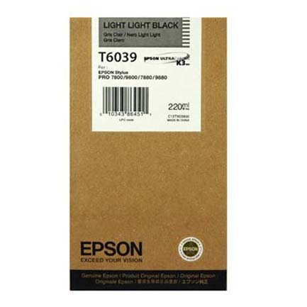 TINTA EPSON STYLUS GRIS LIGHT PLOTTER PRO 7800/9800 220ML