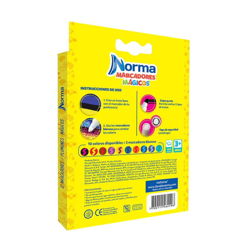 MARCADOR MAGICOS C/12 NORMA
