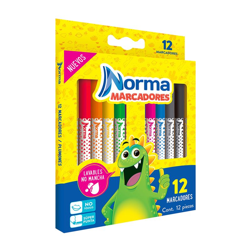 MARCADOR LAVABLE C/12 NORMA