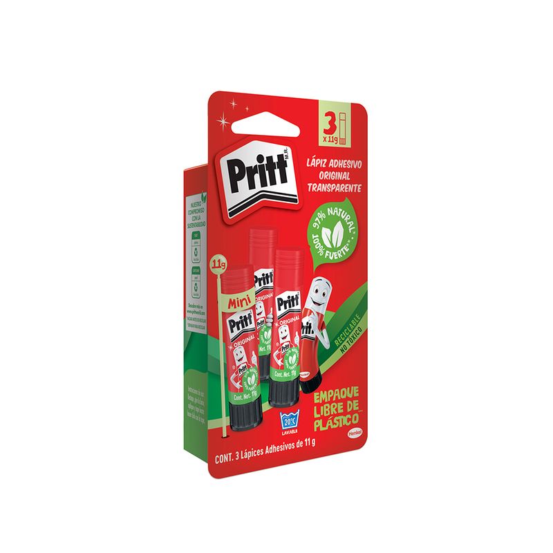 LAPIZ ADHESIVO 11GRS CON 3 PRITT