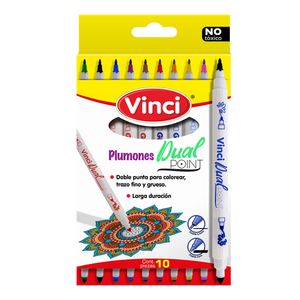 Marcador Delgado Dual Point C/10 Vinci 64299