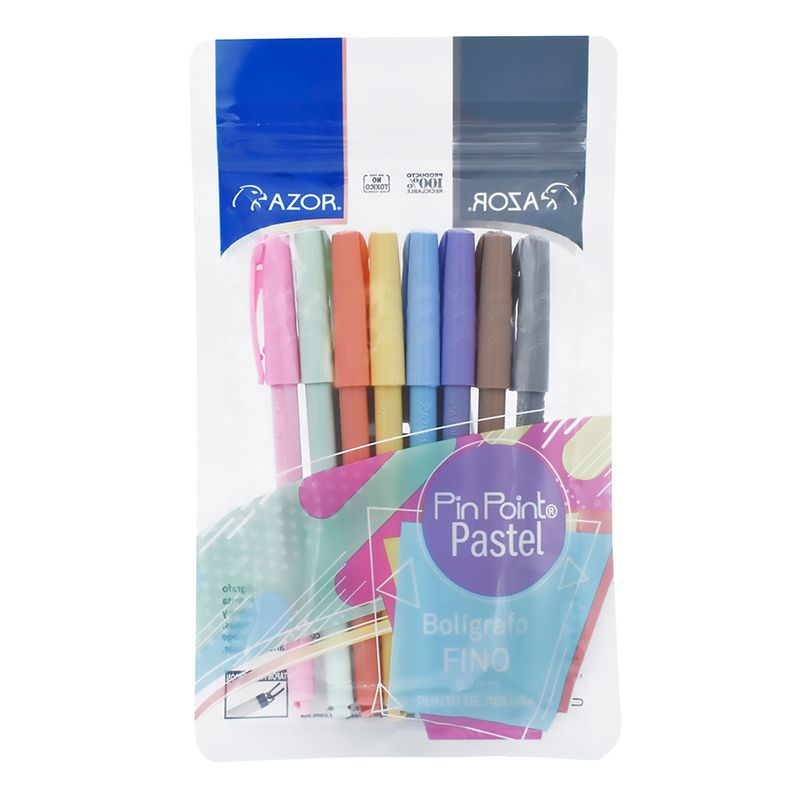 BOLIGRAFO PTO DE AGUJA  COLORES PASTEL PINPOINT C/8