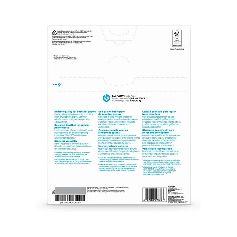 PAPEL FOTOGRAFICO HP C 50 HJS SEMI GLOSSY
