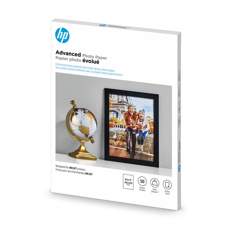 PAPEL FOTOGRAFICO HP BRILLANTE AVANZADO CARTA C/50 HJS