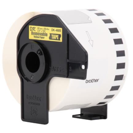 39891 - CINTA BROTHER CONTINUA REMOVIBLE AMARILLA 62MM X 30 4MTS