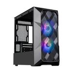 Gabinete Cooler Master TD300 MESH ARGB Mini Torre Mini ITX/Micro ATX 2xVentiladores Cristal Templado Color Negro