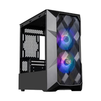 Gabinete Cooler Master TD300 MESH ARGB Mini Torre Mini ITX/Micro ATX 2xVentiladores Cristal Templado Color Negro