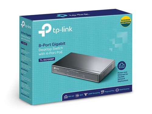 TP-LINK TL-SG1008P switch Gigabit Ethernet (10/100/1000) Energía sobre Ethernet (PoE) Avellana