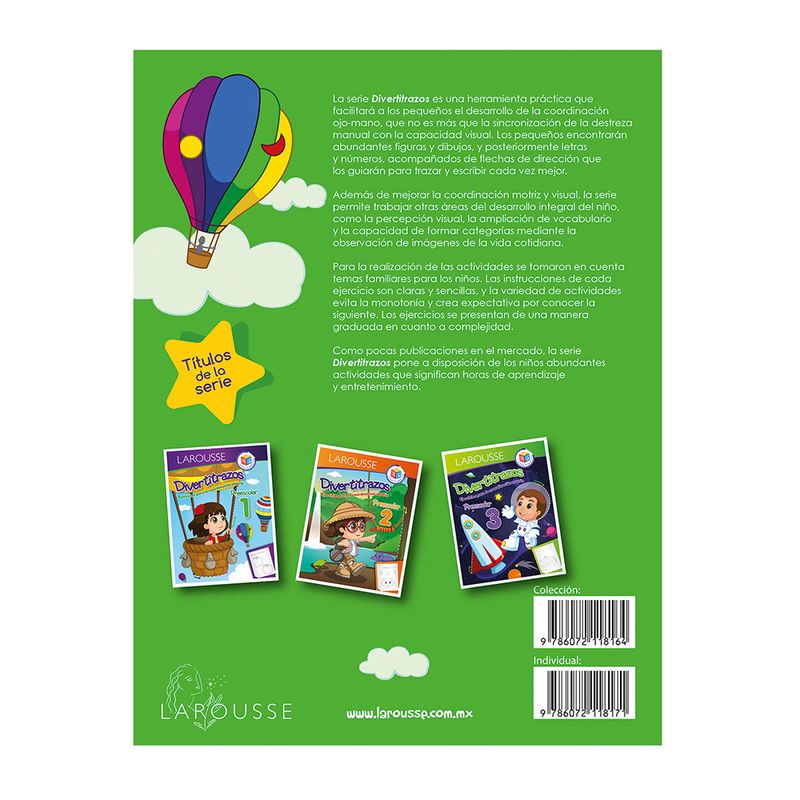 LIBRO EJERCICIOS DIVERTITRAZOS PREESCOLAR 1
