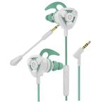 Audífonos Gamer Perfect Choice Easy Line Storm Micrófono Desmontable 35mm Color Blanco-Verde