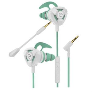 Audífonos Gamer Perfect Choice Easy Line Storm Micrófono Desmontable 3.5Mm Color Blanco-Verde Mccaudab189