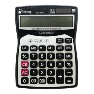 Calculadora Nextep 12 Dígitos Pantalla Grande Escritorio Cubierta Metálica Batería/Solar Nxpcacab009