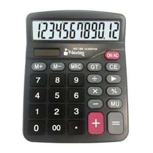 Calculadora Nextep 12 Dígitos Pantalla Grande Escritorio Batería/Solar Nxpcacab007