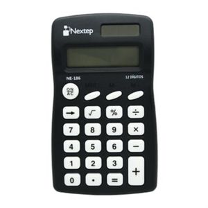 Calculadora Nextep 12 Dígitos De Bolsillo Funciones Básicas Solar/Batería Nxpcacab005