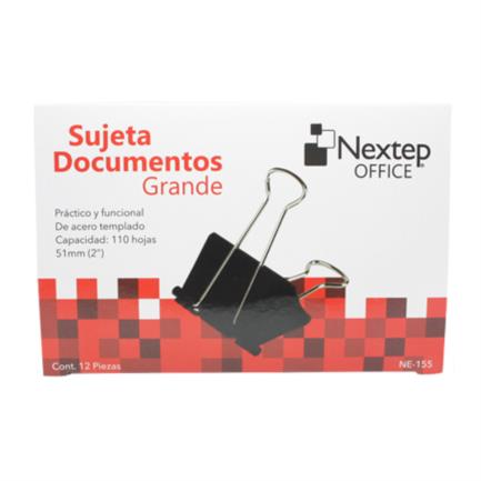 42714 - Sujeta Documentos Nextep Grande 51mm (2") 12 Pzas