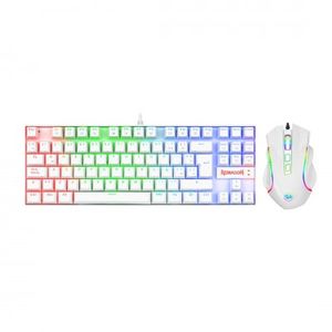 Combo  Redragon K552 White Ba, Juego, Blanco K552 Ba