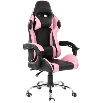 Silla Gamer Ergonómica Dragón XT Modelo Falkor Color Negro-Rosa