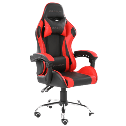 Silla Gamer Ergonómica Dragón XT Modelo Falkor Color Negro-Rojo